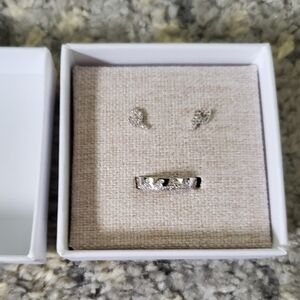 Puravida wave ring and earrings set